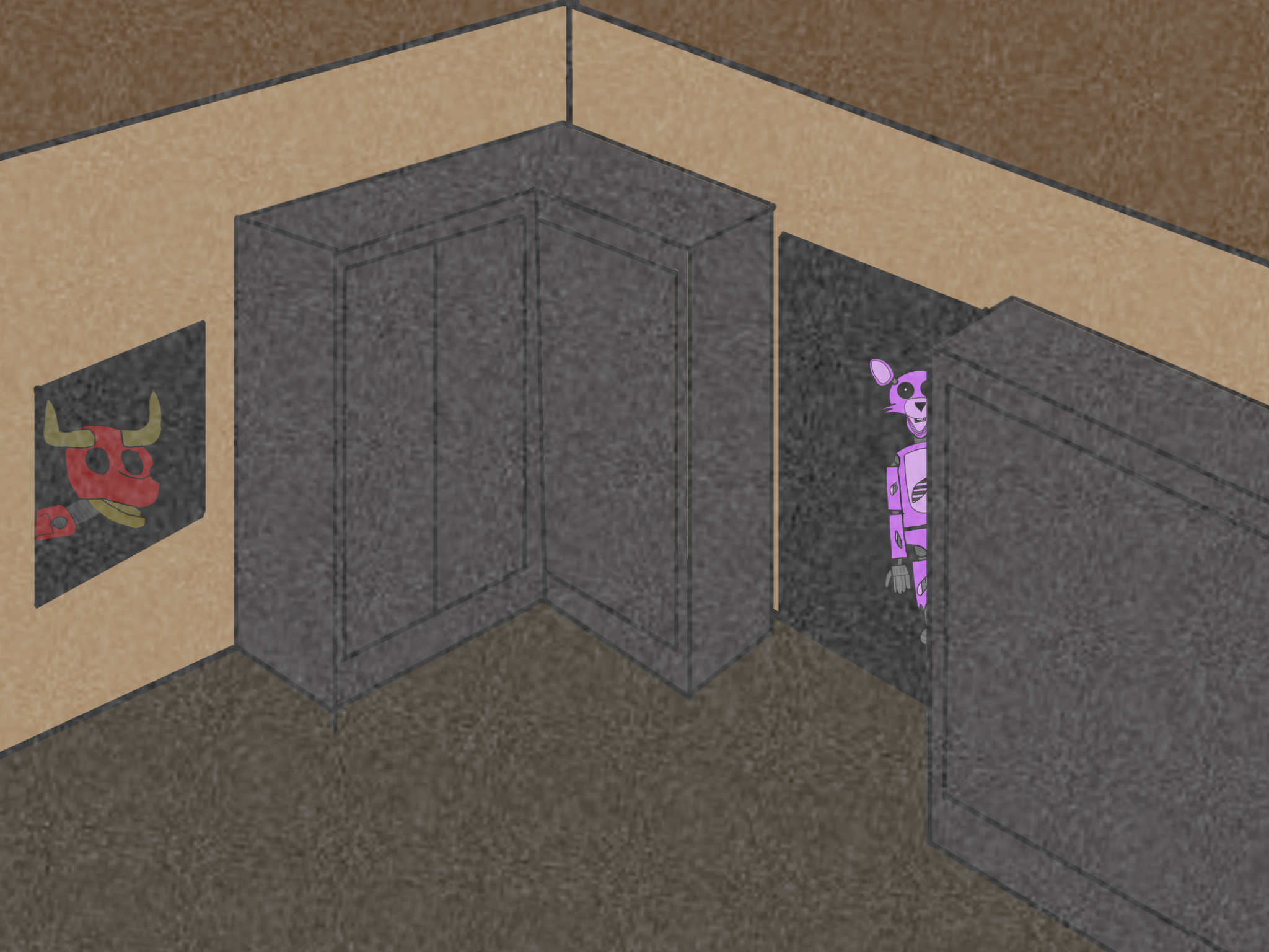 Foxglove Funland screenshot — animatronic in the warehouse